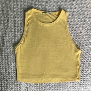 Zara yellow crop tank top